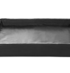 Bed Kunstleer Hoes Hondenmand Zwart Bia-7 120X100X15 Cm