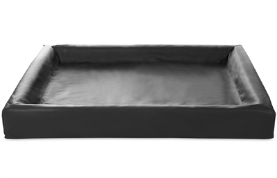 Bed Kunstleer Hoes Hondenmand Zwart Bia-7 120X100X15 Cm