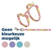 Kattentuigje Met Riem Bloemen Motief Assorti 27-45X1 Cm