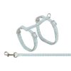 Kattentuigje Met Riem Retro Motief Grijs / Blauw 28-45X1 Cm