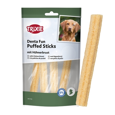 Denta Fun Puffed Sticks Met Kippenborst 40 Gr
