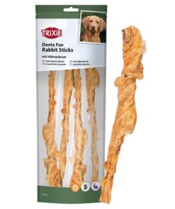Denta Fun Rabbit Sticks Met Kippenborst 100 Gr