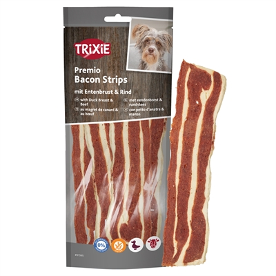 Premio Bacon Strips Met Eendenborst En Rundvlees 80 Gr