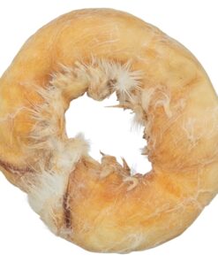 Denta Fun Rabbit Ring Met Kippenborst 9 Cm 50X50 Gr