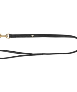 Hondenriem Pure Leer Zwart 100X2,5 Cm