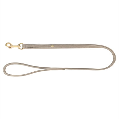 Hondenriem Pure Leer Lichtgrijs 100X2,5 Cm