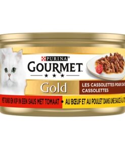Gold Cassolettes Duet Van Vlees In Saus Met Tomaten 24X85 Gr