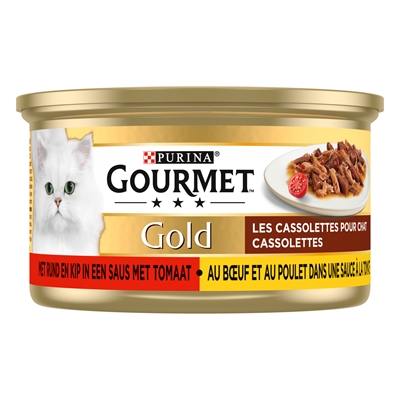 Gold Cassolettes Duet Van Vlees In Saus Met Tomaten 24X85 Gr