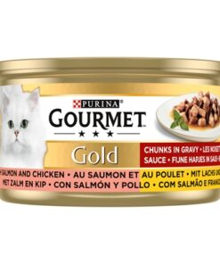 Gold Fijne Hapjes Zalm / Kip 24X85 Gr