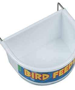 Pet Voerbak Half Rond Wit Small 7,5X5,5X3,5 Cm