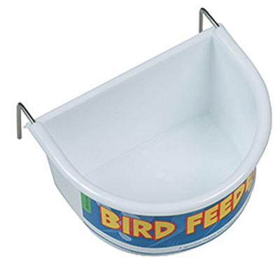 Pet Voerbak Half Rond Wit Small 7,5X5,5X3,5 Cm