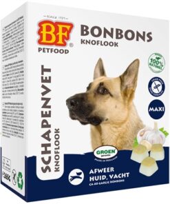 Petfood Schapenvet Maxi Bonbons Knoflook 40 St