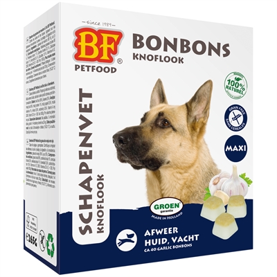 Petfood Schapenvet Maxi Bonbons Knoflook 40 St