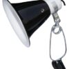 Black Dome Clamp Lamp Fixture 14 Cm