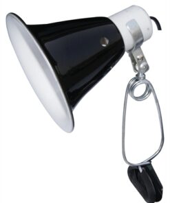 Black Dome Clamp Lamp Fixture 14 Cm