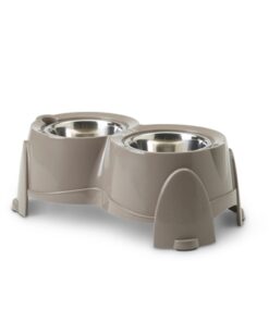 Voerbak Ergo Feeder Warmgrijs 61X35X28 Cm 2X1,5 Ltr