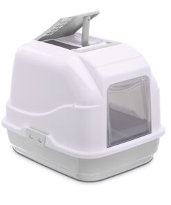 Kattenbak Easy Cat Wit / Lichtgrijs 50X40X40 Cm