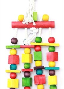 Pet Speelgoed Block N Beads Papegaai 45X16 Cm
