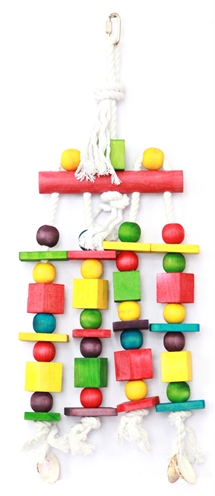 Pet Speelgoed Block N Beads Papegaai 45X16 Cm