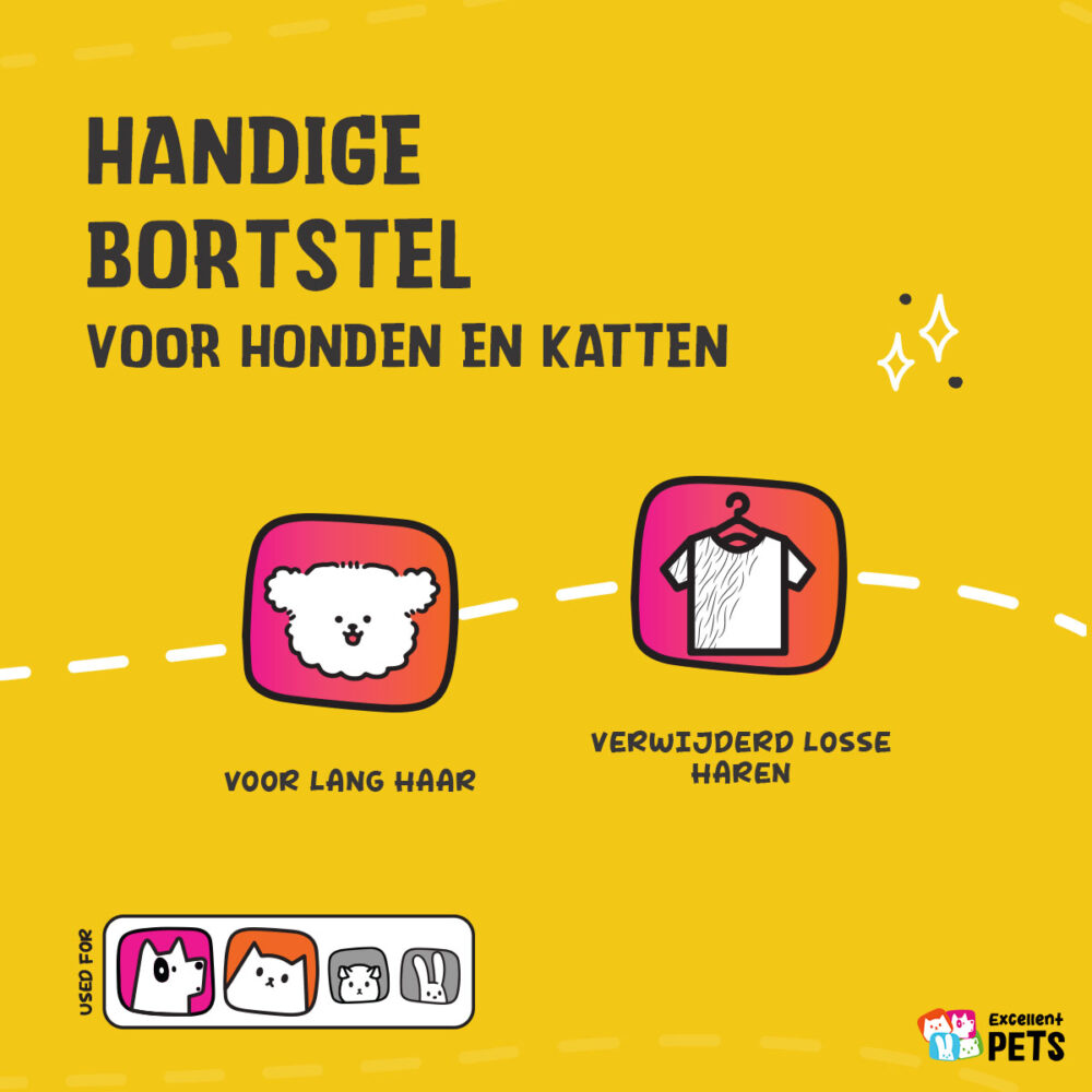 Excellent Pets Soft Silicone Brush Lang haar