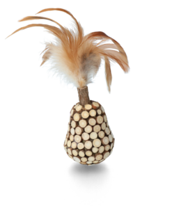 Addicted! Wooden Wobbler with Feathers - Afbeelding 3