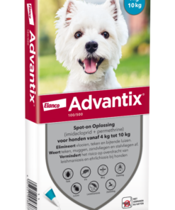Advantix vlooien- en tekenpipet voor honden 100/500 (4 tot 10 kg) 6 pipetten